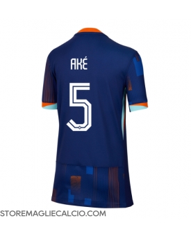 Paesi Bassi Nathan Ake #5 Maglia Gara Trasferta Repliche Europei 2024 Donna